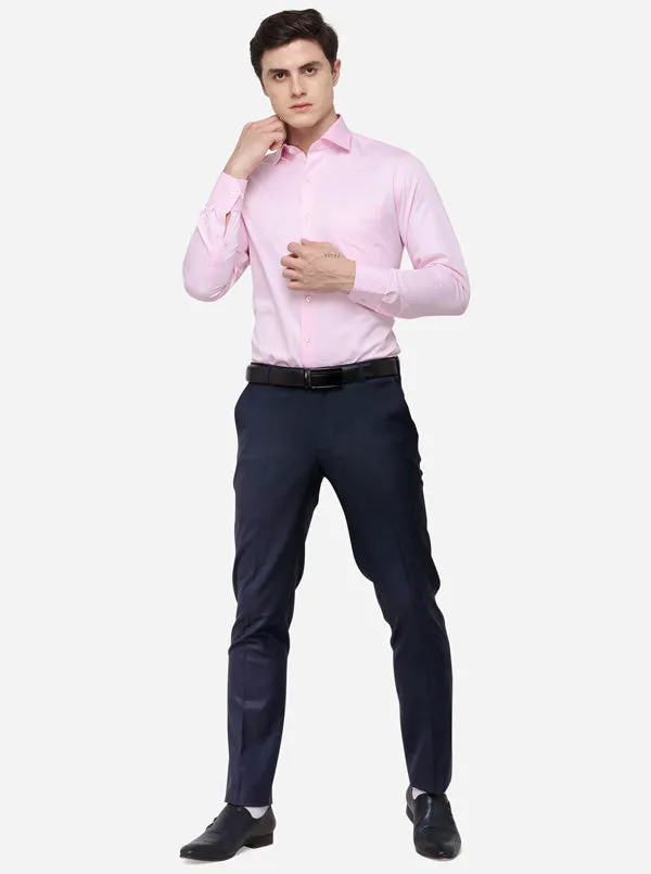 Pink Solid Slim Fit Formal Shirt | JadeBlue