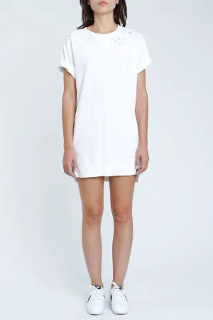 PISTOLA - Quinn French Terry Dress in Wish Bone