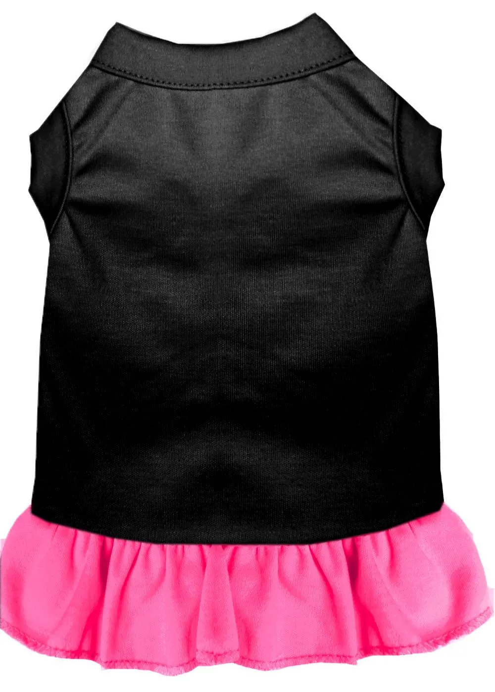 Plain Dress Black With Bright Pink Xs (8)