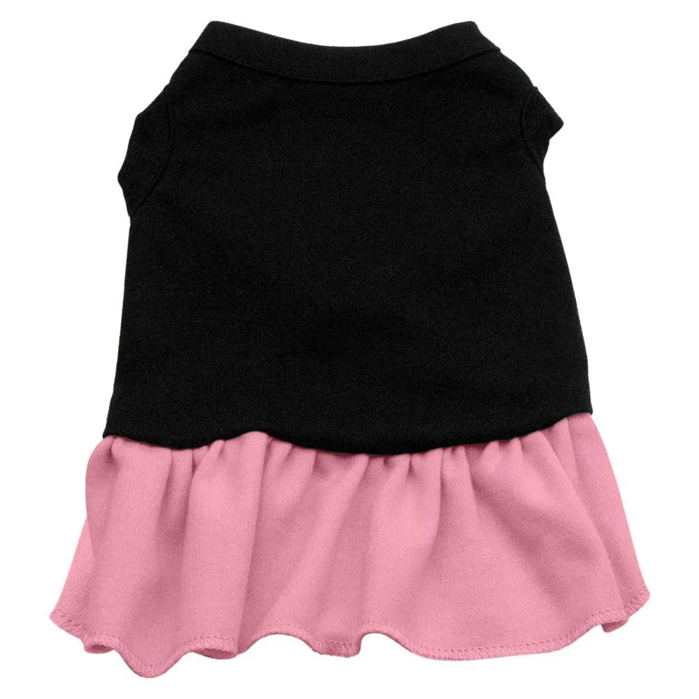 Plain Dress Black with Pink XL (16)