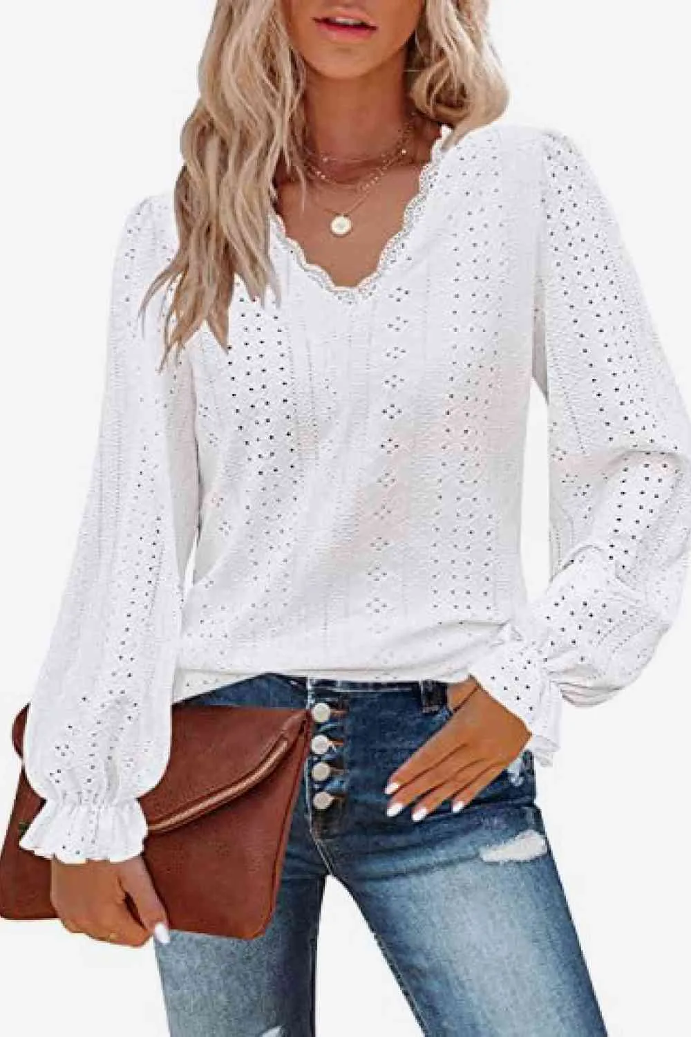 Plus Size Flounce Sleeve Summer Top