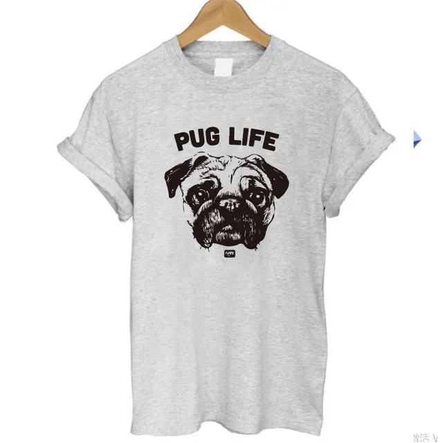 Pug Life Printed Casual Tees