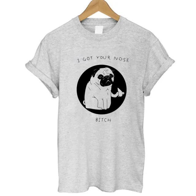 Pug Life Printed Casual Tees