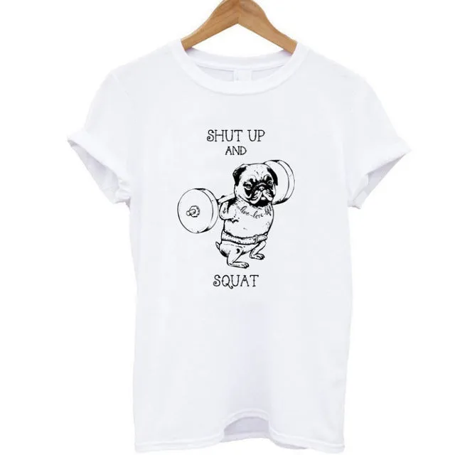 Pug Life Printed Casual Tees