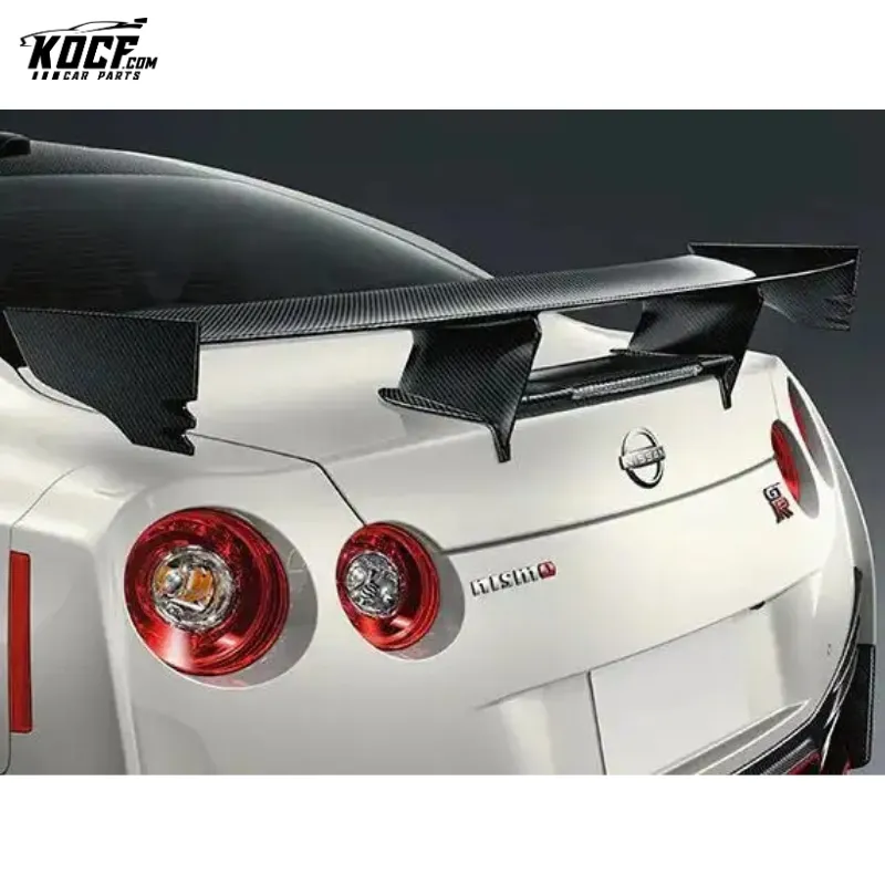 Rear Trunk Lid Spoiler Wing NSM Style Carbon Fiber Fit For Compatible With 2008-2015 Nissan GTR R35