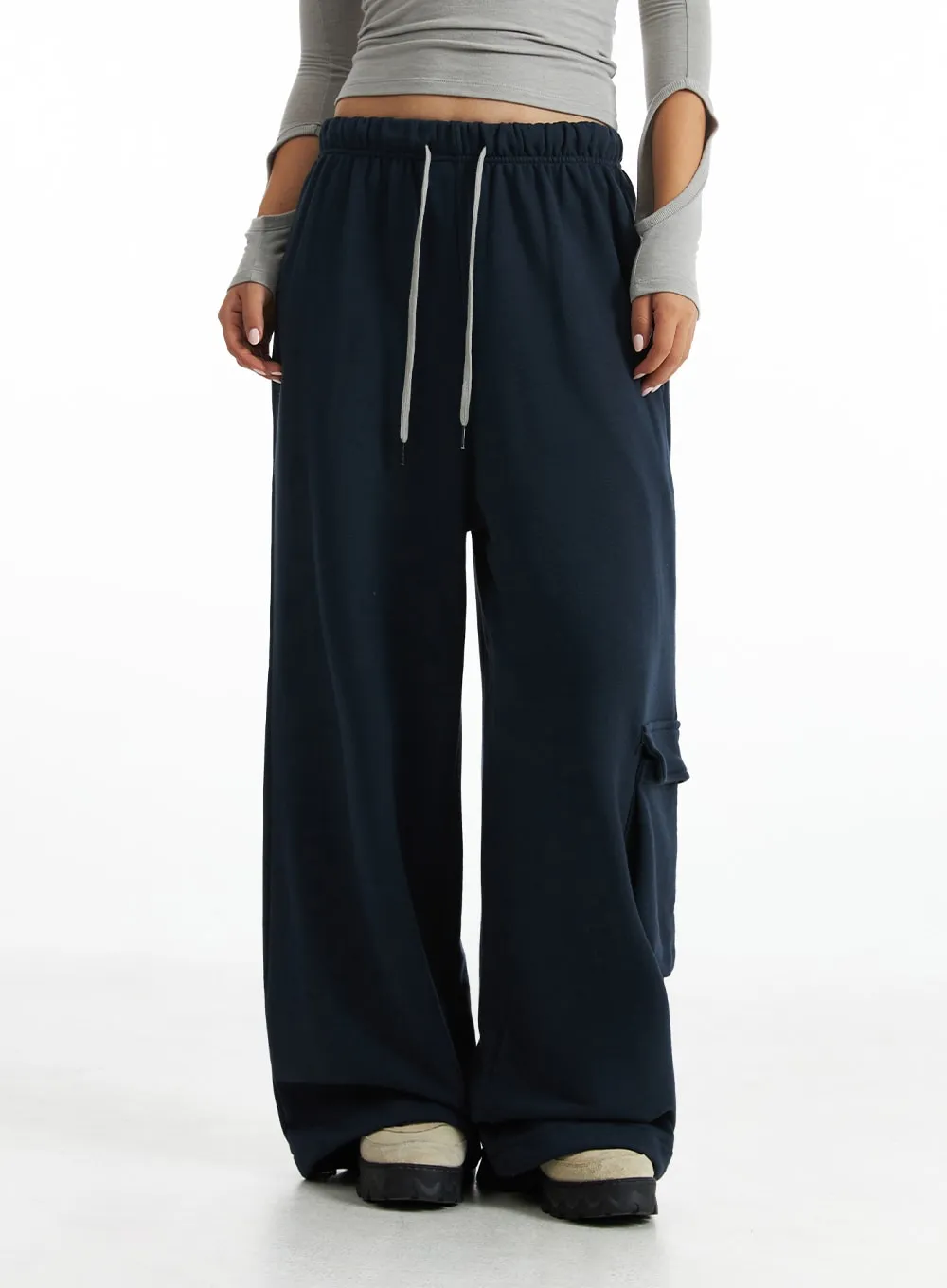 Relaxed Drawstring Cargo Pants CO318