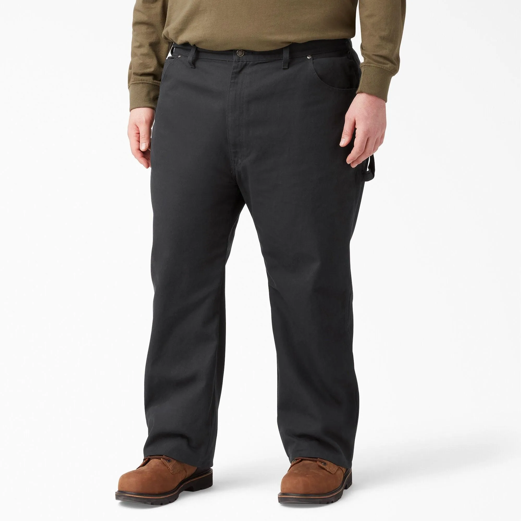 Relaxed Fit Heavyweight Duck Carpenter Pants, Black