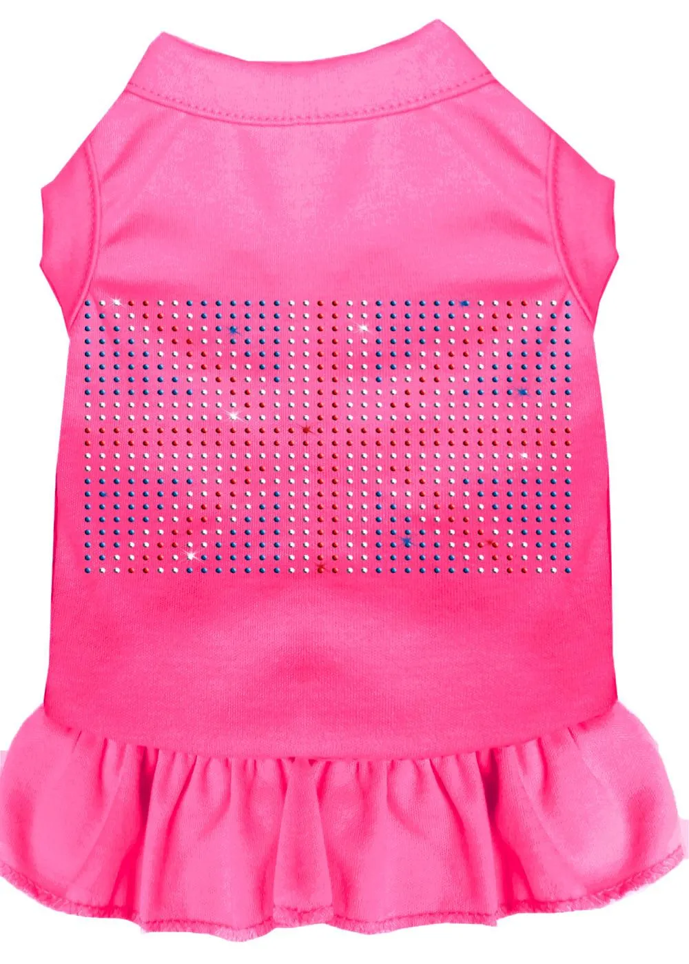 Rhinestone British Flag Dress Bright Pink Lg (14)