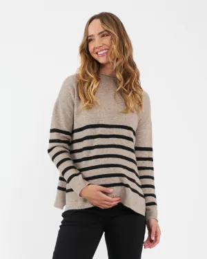 Ripe Maternity Gerrie Nursing   Maternity Knit Sweater Stripe