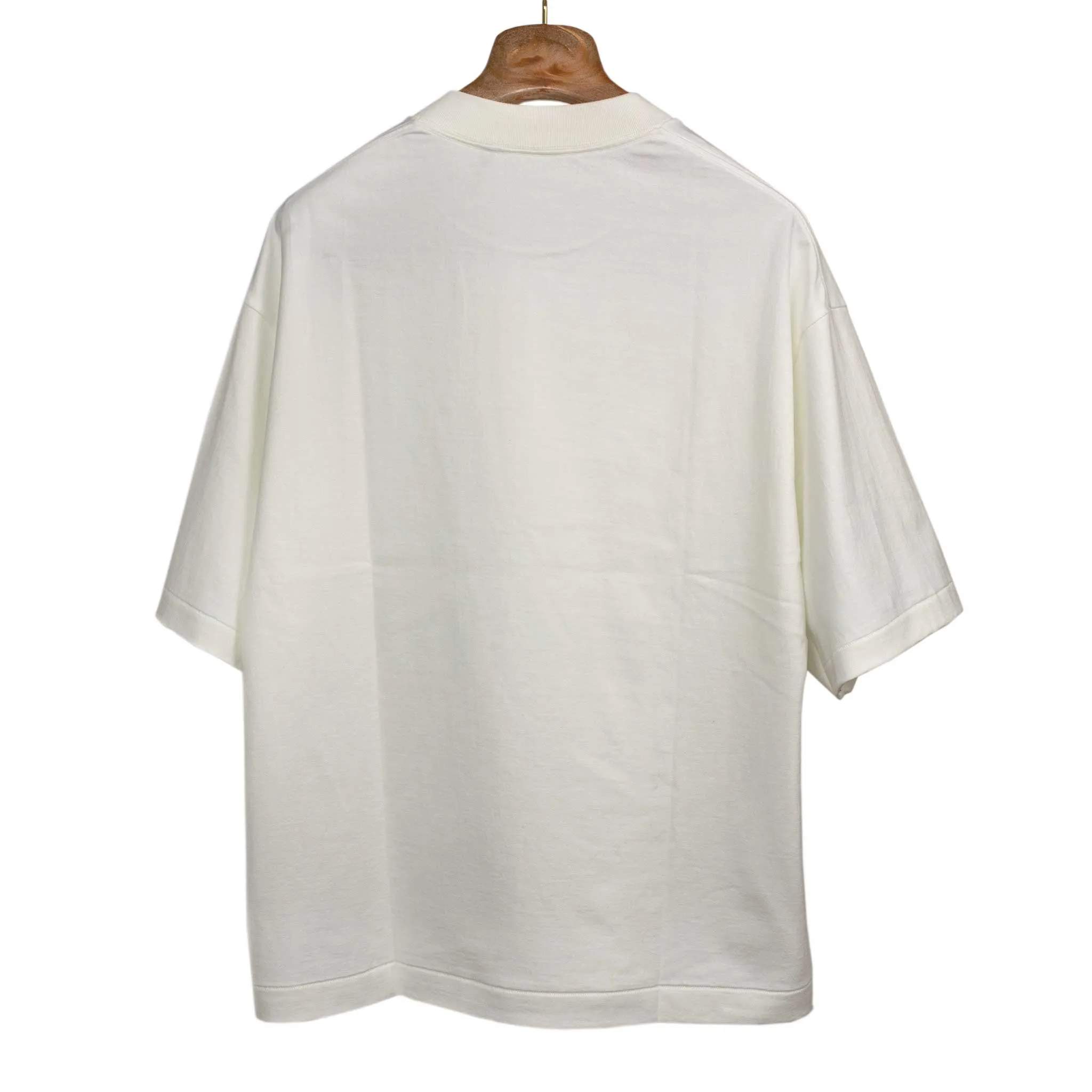 Short sleeve tee in white heavy supima cotton