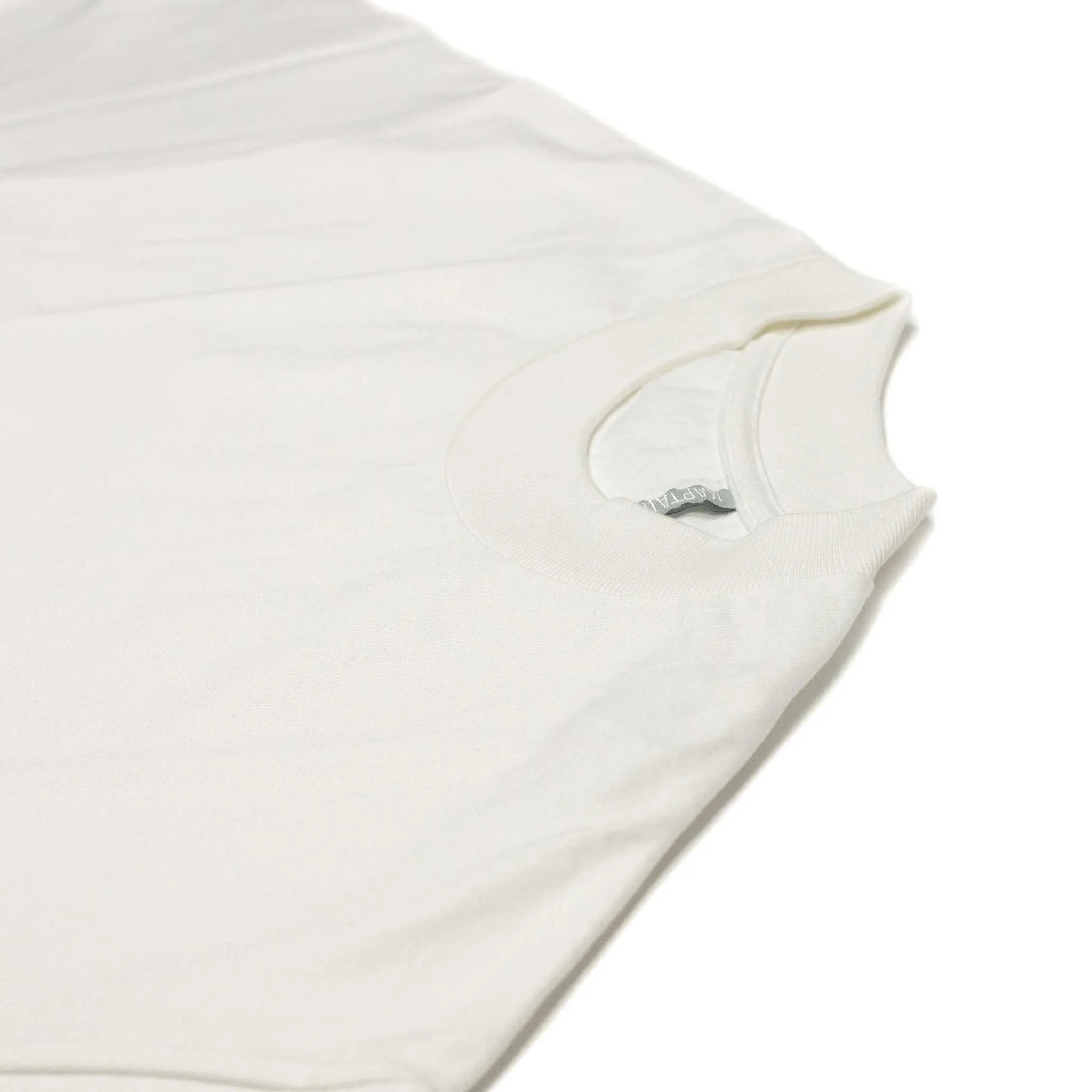 Short sleeve tee in white heavy supima cotton