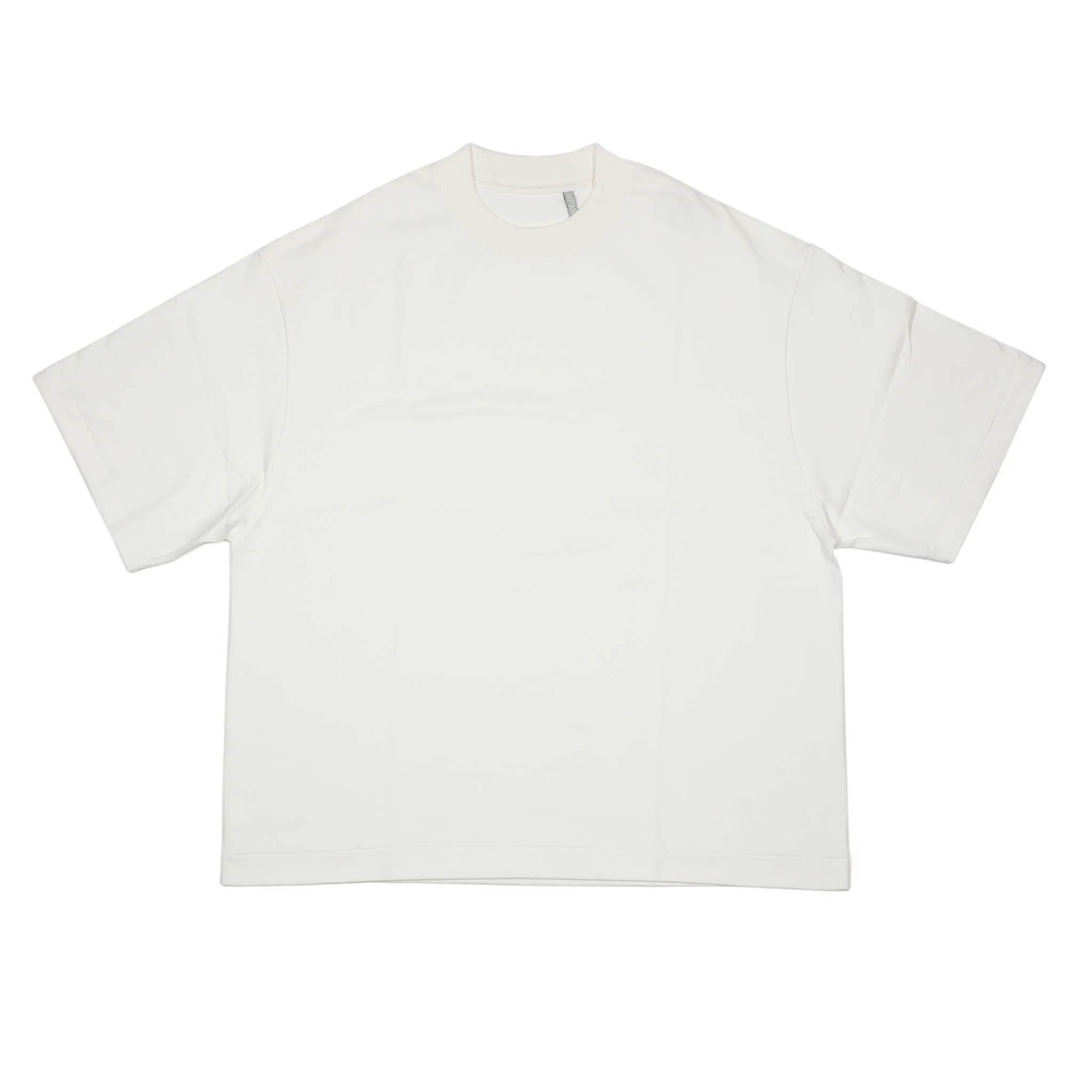 Short sleeve tee in white heavy supima cotton