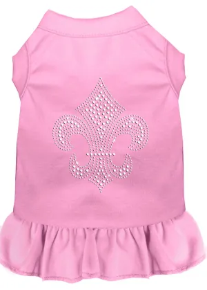 Silver Fleur De Lis Rhinestone Dress Light Pink Xxxl (20)