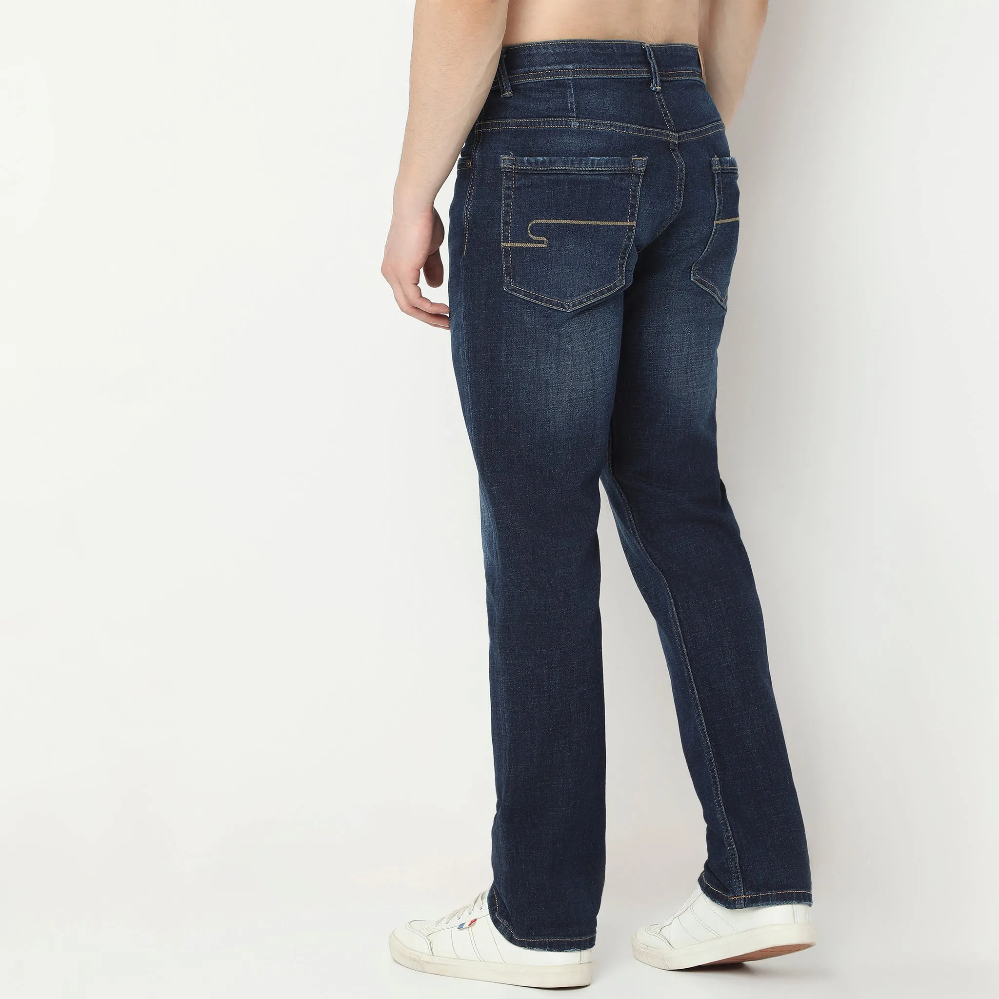 Straight Fit Classic Washed Jeans