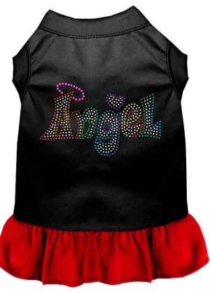 Technicolor Angel Rhinestone Pet Dress Black With Red Xxxl (20)