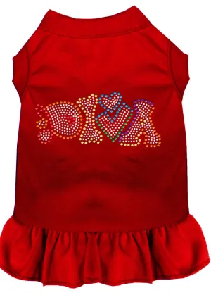 Technicolor Diva Rhinestone Pet Dress Red Med (12)