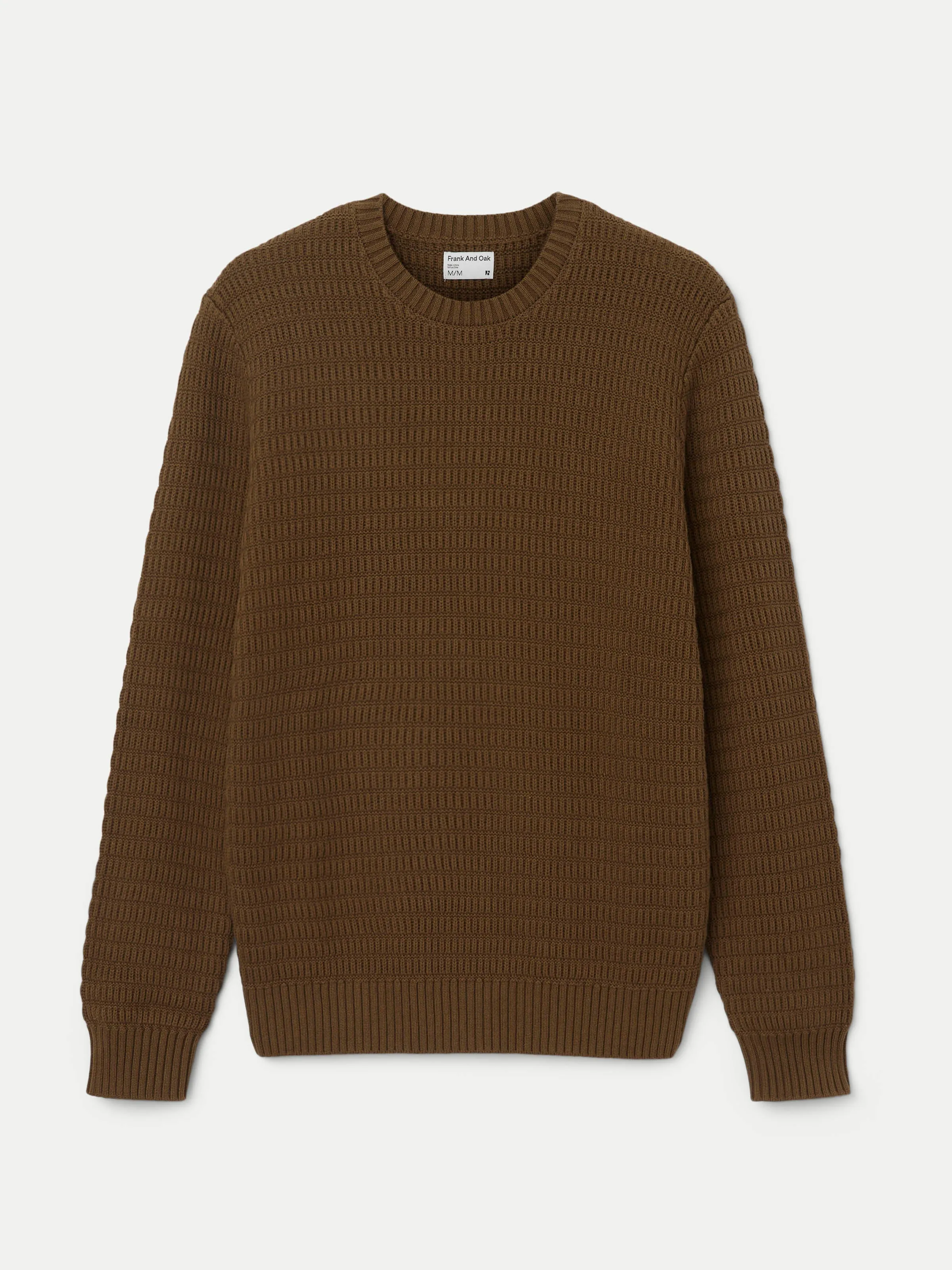 The Ribbed Crewneck Sweater in Tuscany Green