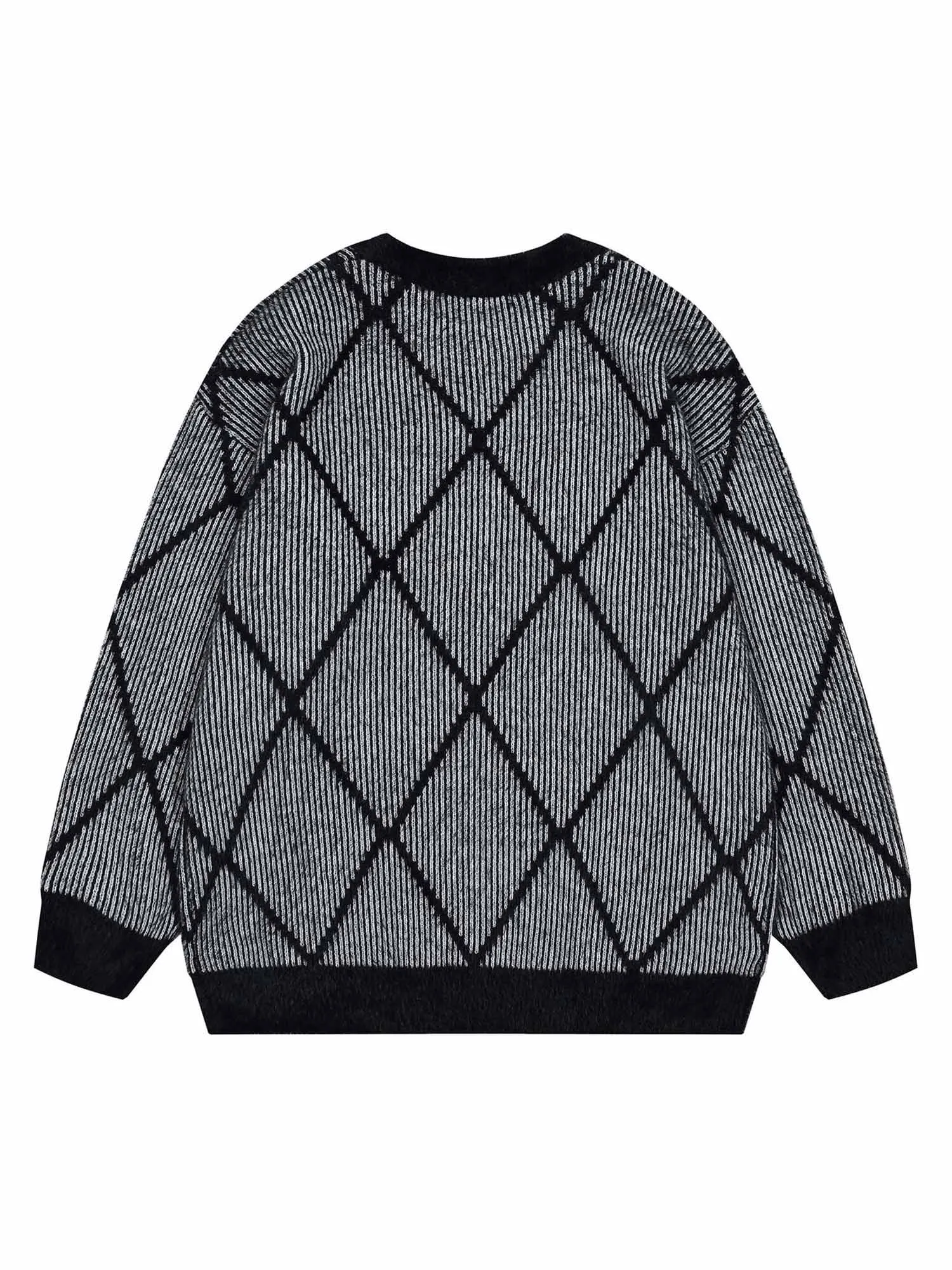 Thesupermade Diamond Grid Sweater