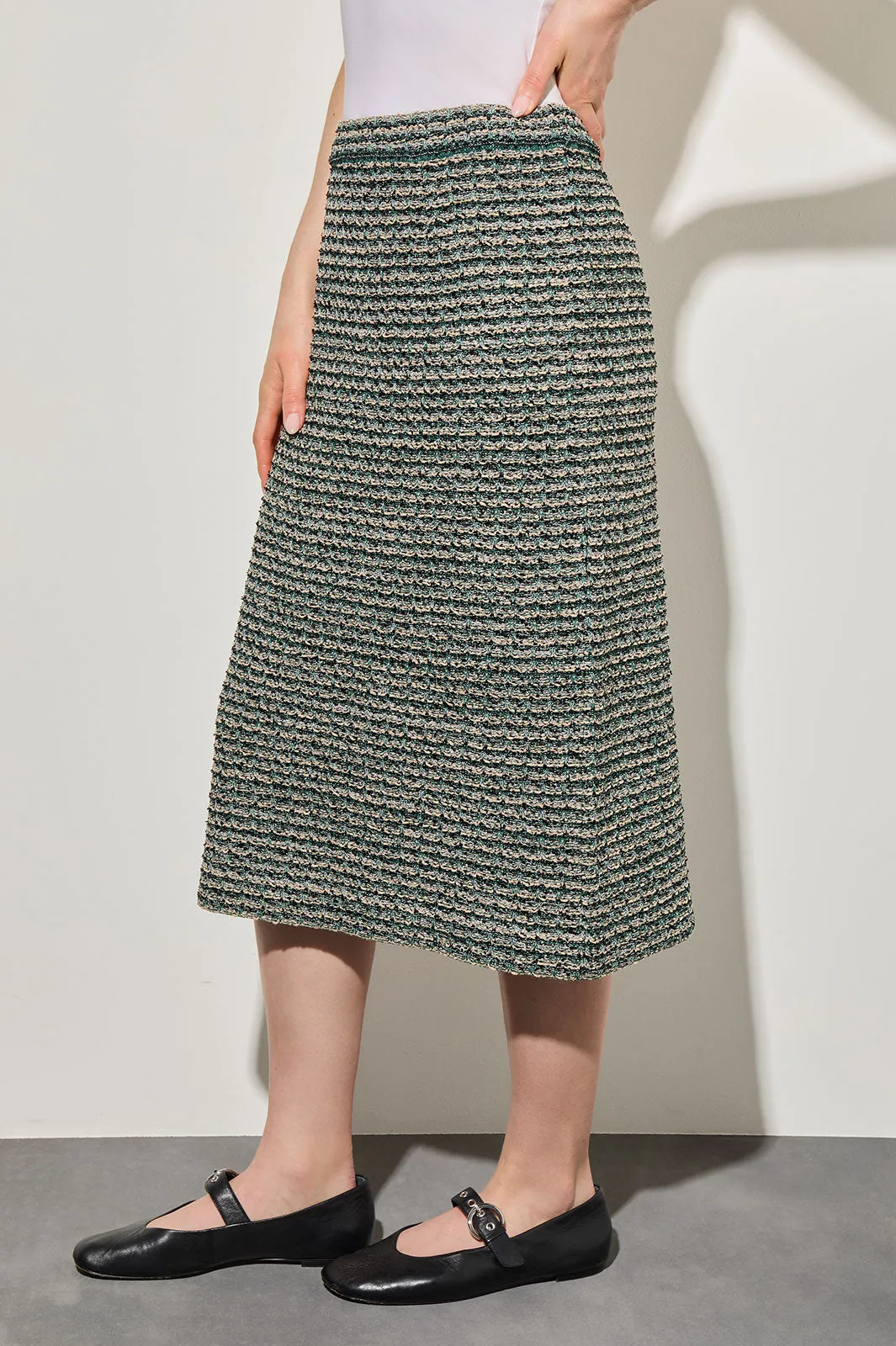 Tweed Knit Pencil Skirt