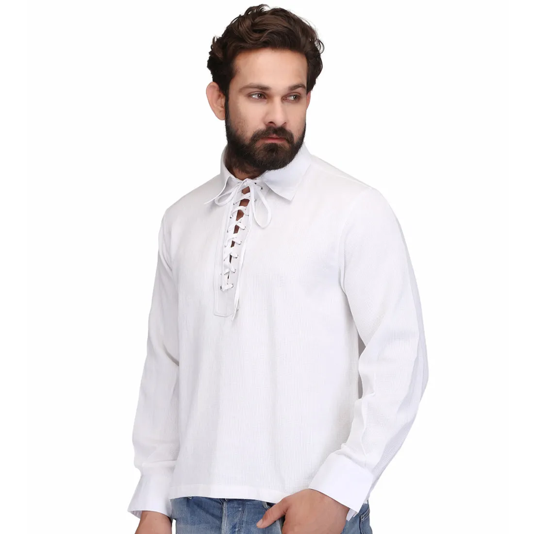 White Men’s Casual Shirt