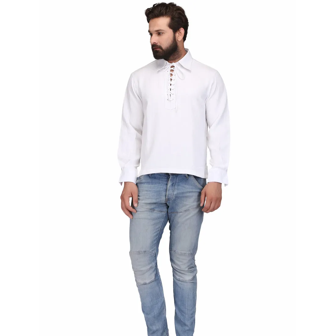 White Men’s Casual Shirt