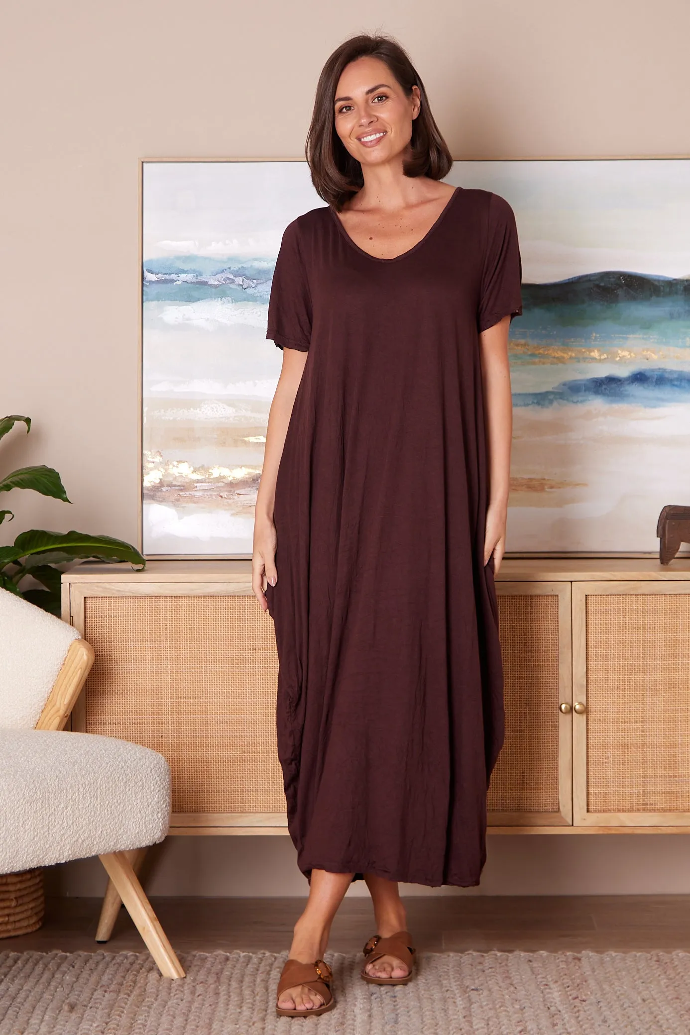 Zoe Dress - Chocolate